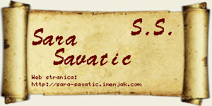 Sara Savatić vizit kartica